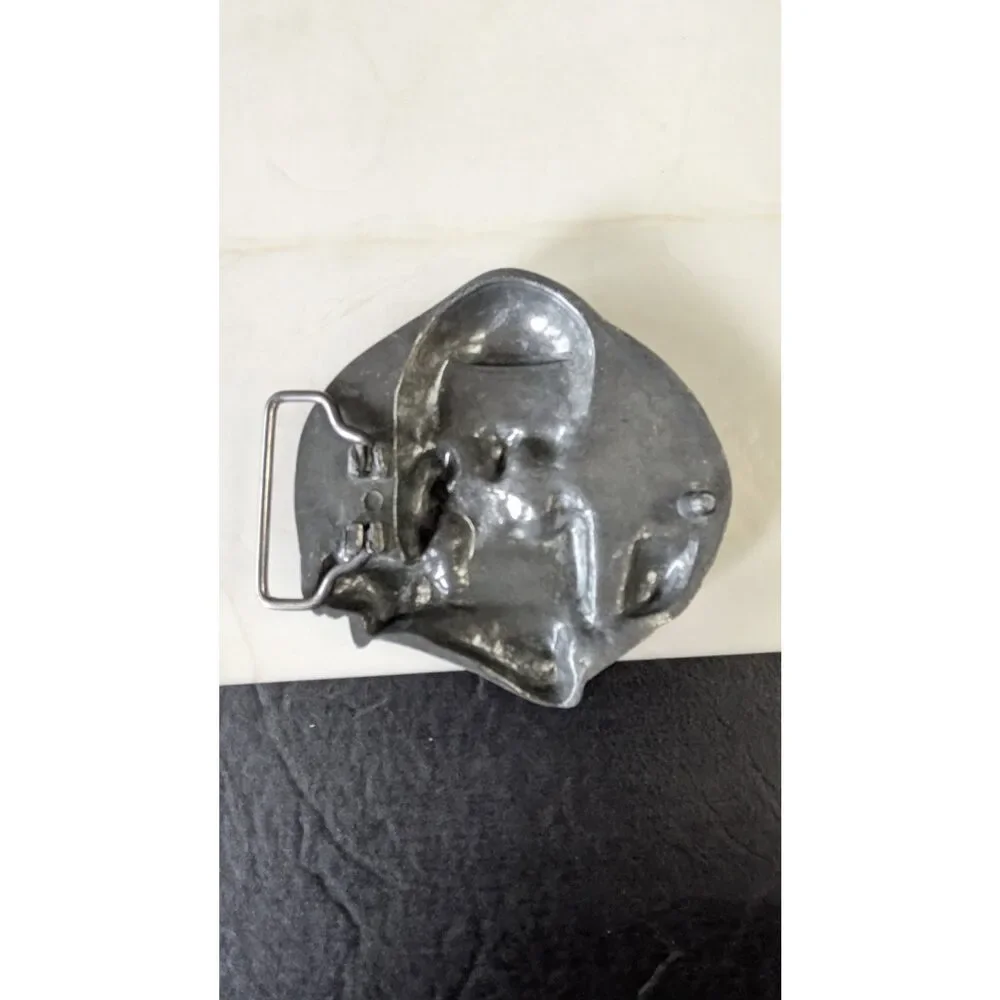 Vintage Harley-Davidson Troll Pewter Belt Buckle – Grim Reaper Style Biker Buck